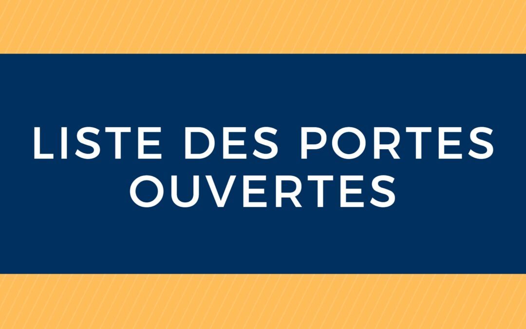 Listes des portes ouvertes – Établissements extérieurs